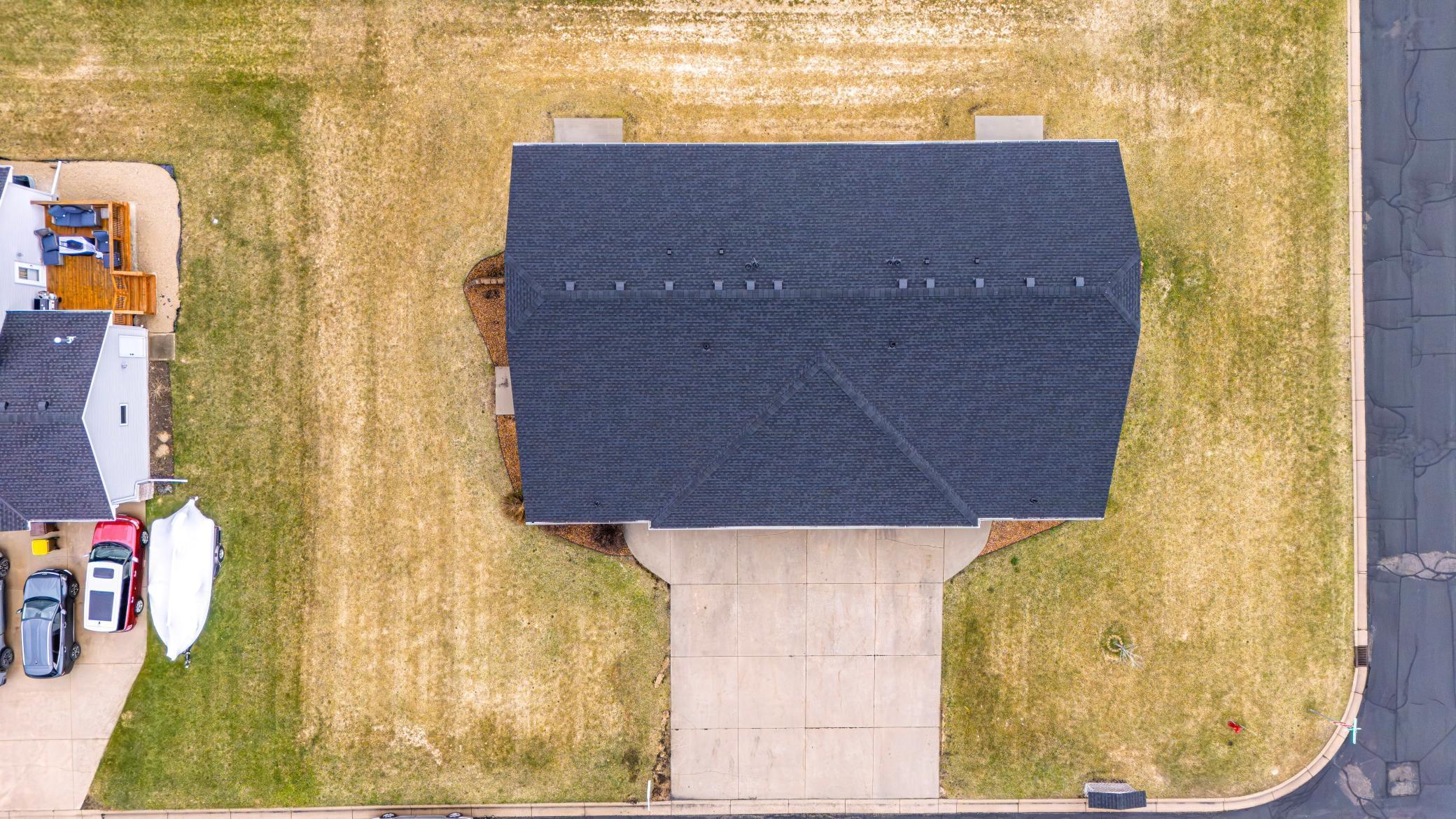 Aerial view of home.