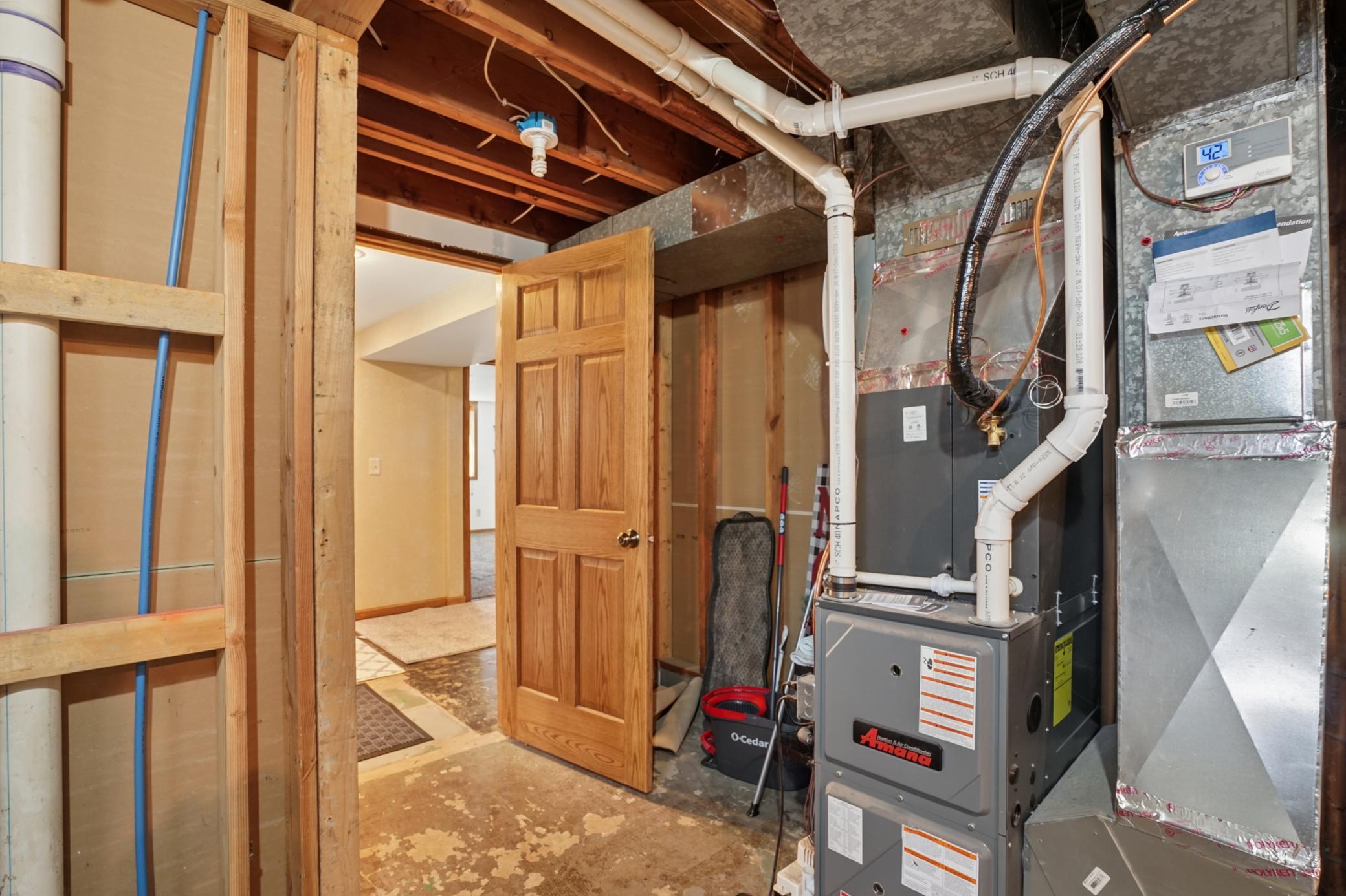 The forced air furnace and AC were new in 2021.