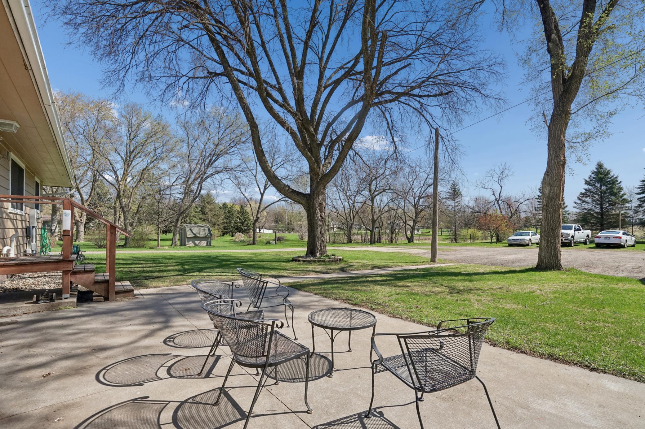 Enjoy entertaining on the 16'x21' concrete patio in the backyard.