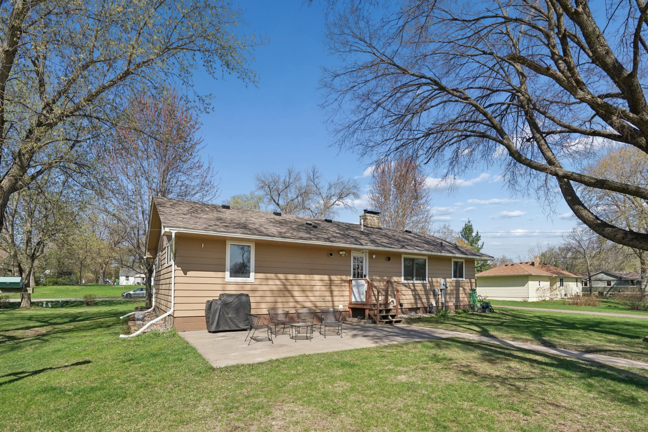 Enjoy entertaining on the 16'x21' concrete patio in the backyard.