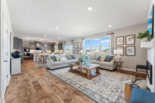 Wide open floorplan.