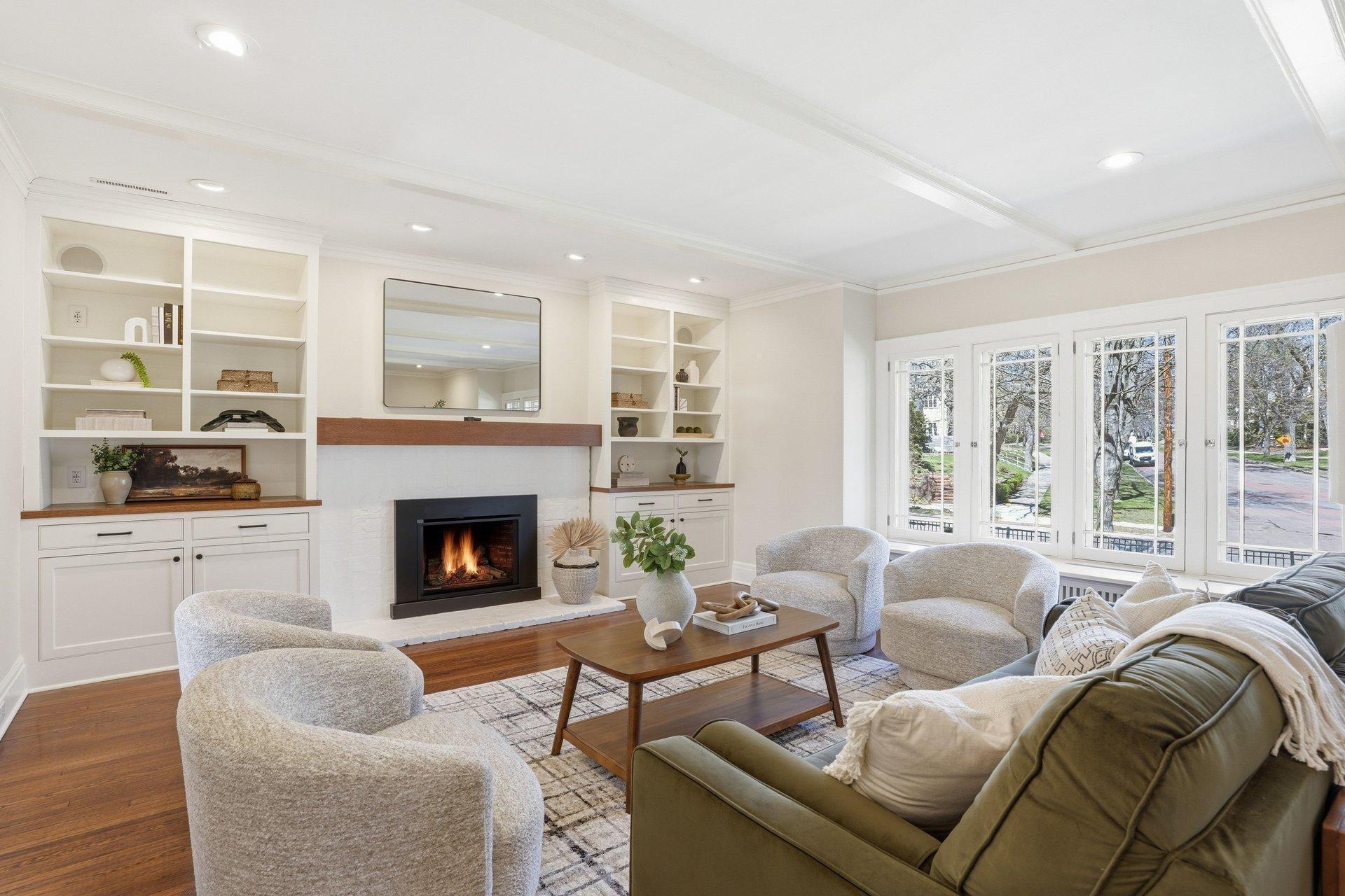 2200 Kenwood Parkway - the beautiful wall of windows floods this room with natural light