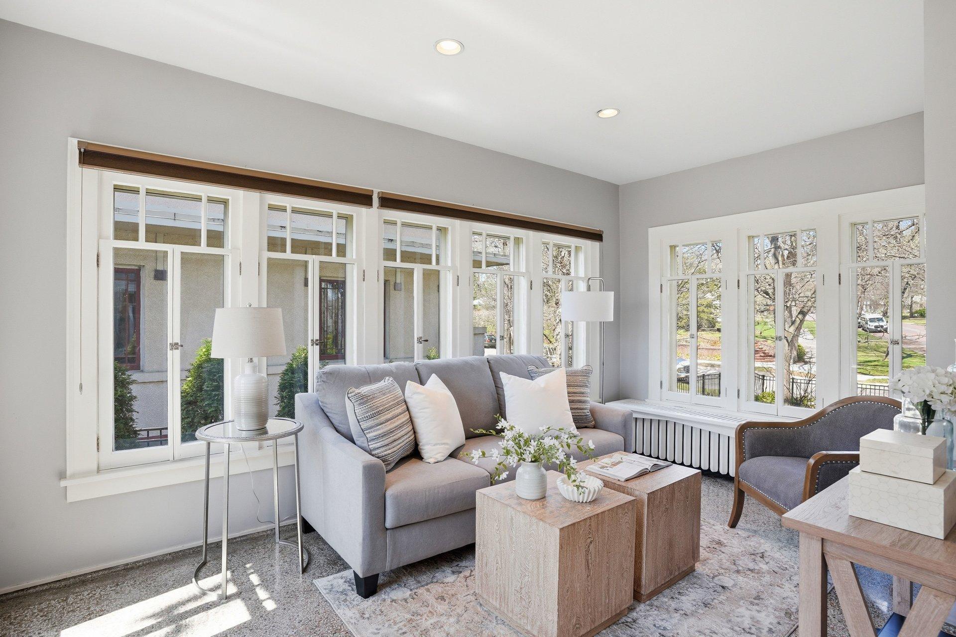 2200 Kenwood Parkway - the sun room will quickly become your favorite place to relax. Every wall is window-filled.