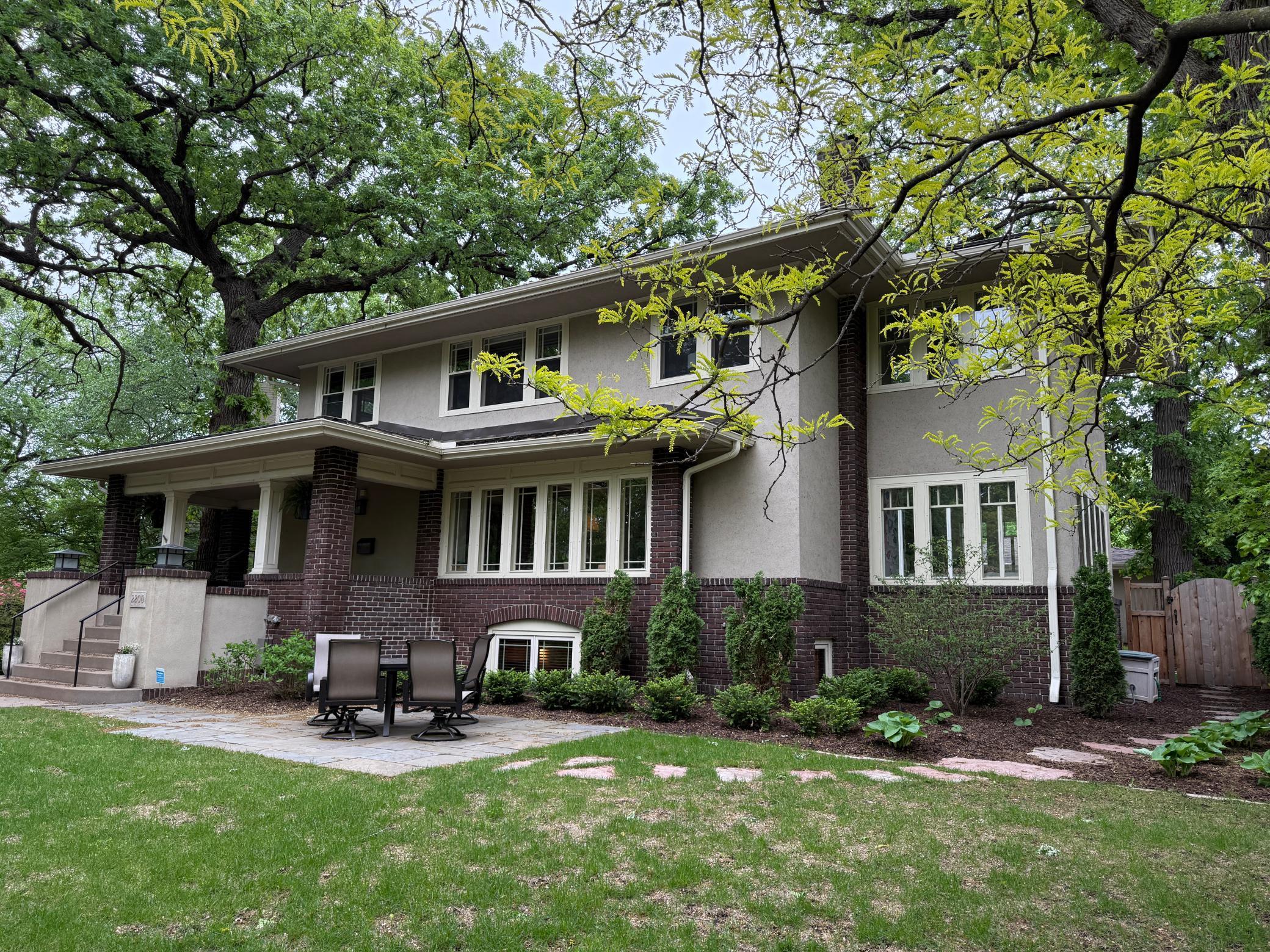 2200 Kenwood Parkway - front patio and stone steps to back yard