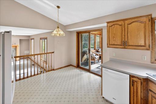 Informal dining space open to the main level family room