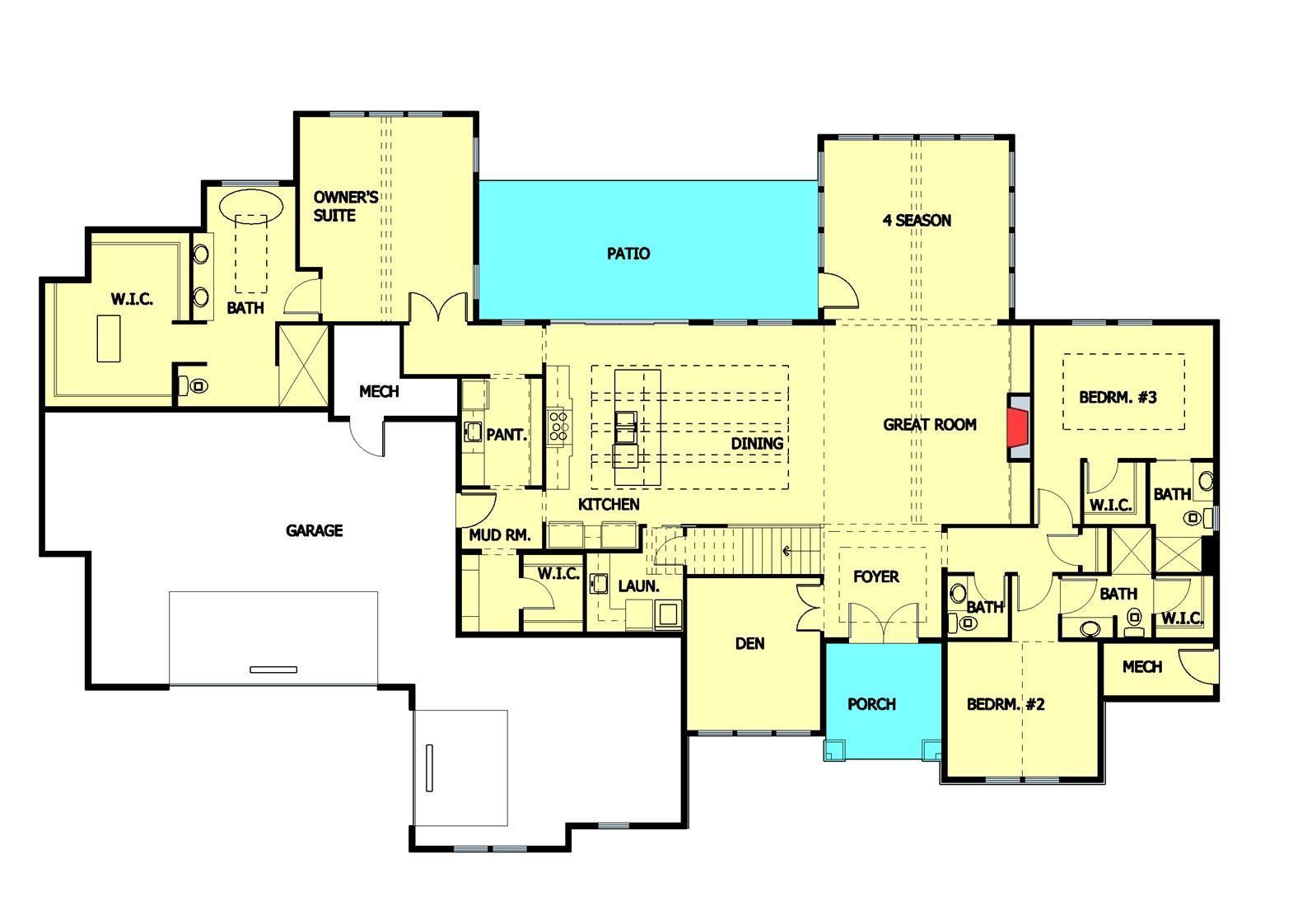 6205 Hillside Main Level Floor Plan