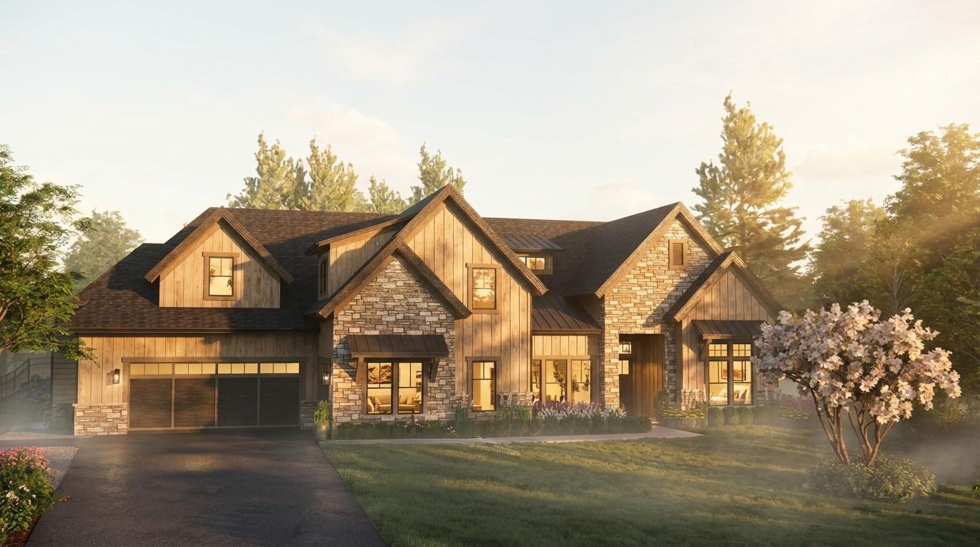 Welcome home to 6205 Hillside Rd - Rendering with landscape plan