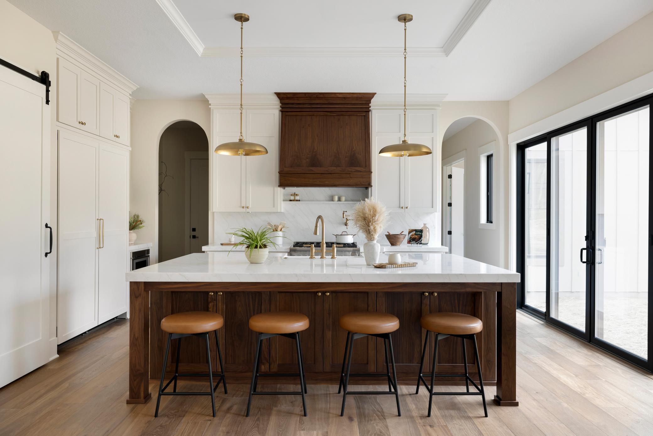 Kitchen featuring walnut woodwork & Thermador Appliances