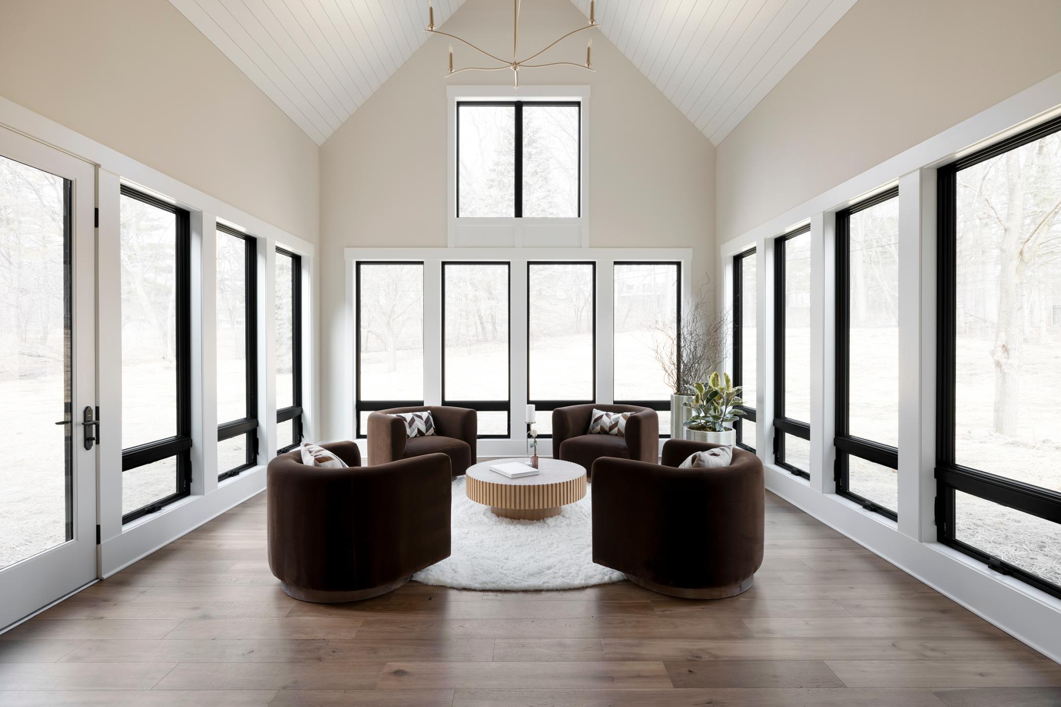 Sun Room with rear patio access