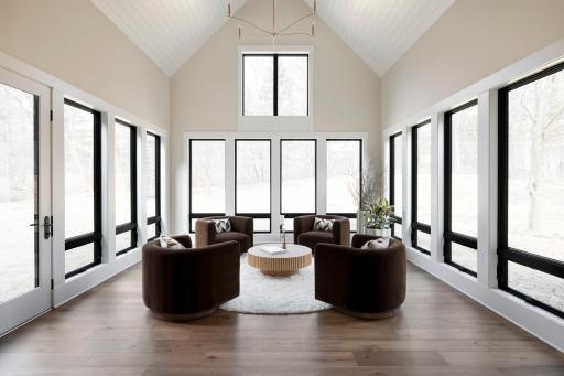 Sun Room with rear patio access