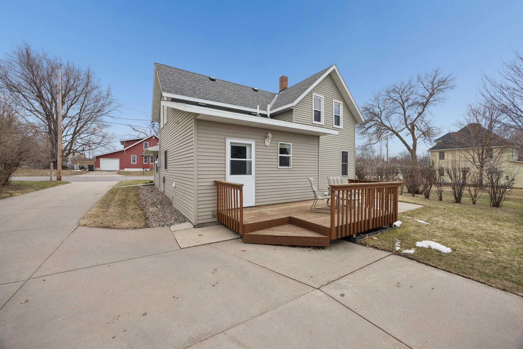 Nice deck with another concrete pad for grilling