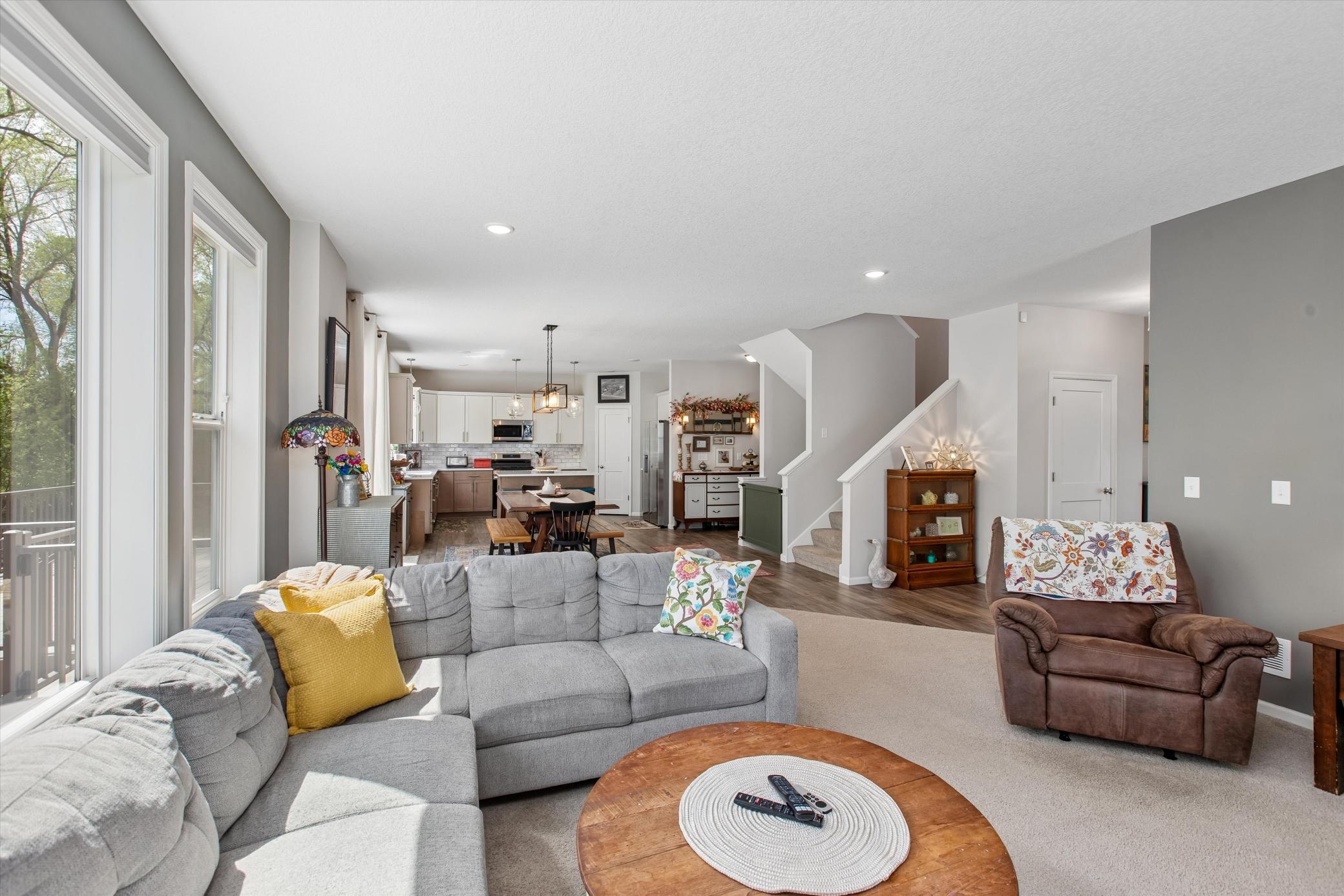 Generous living room for everyday living and entertaining