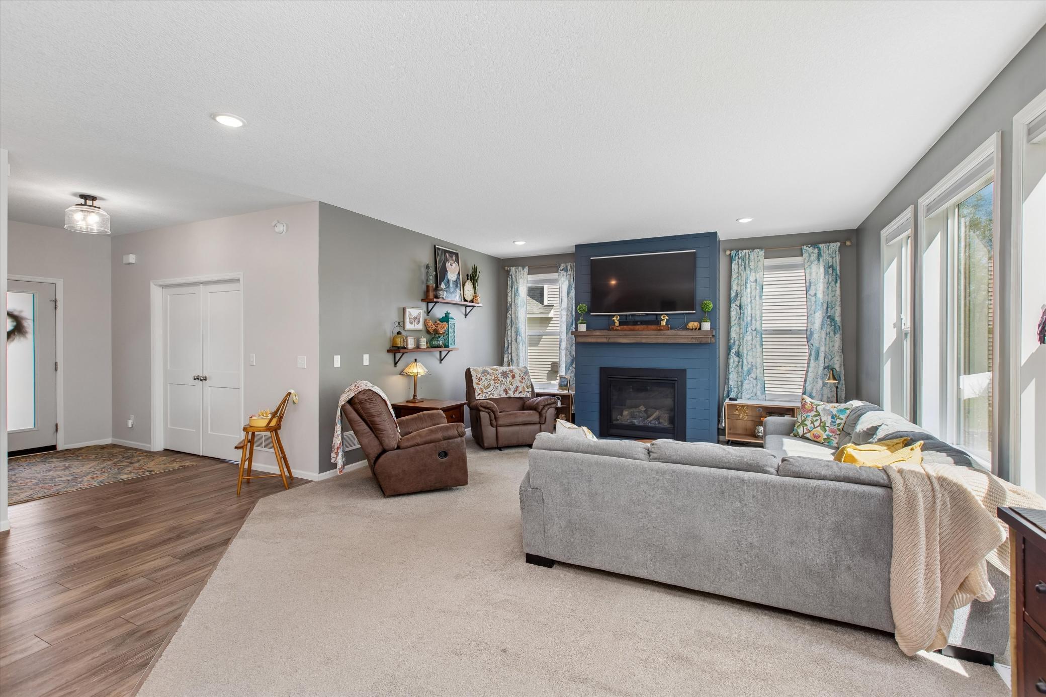 Gas fireplace makes for cozy times