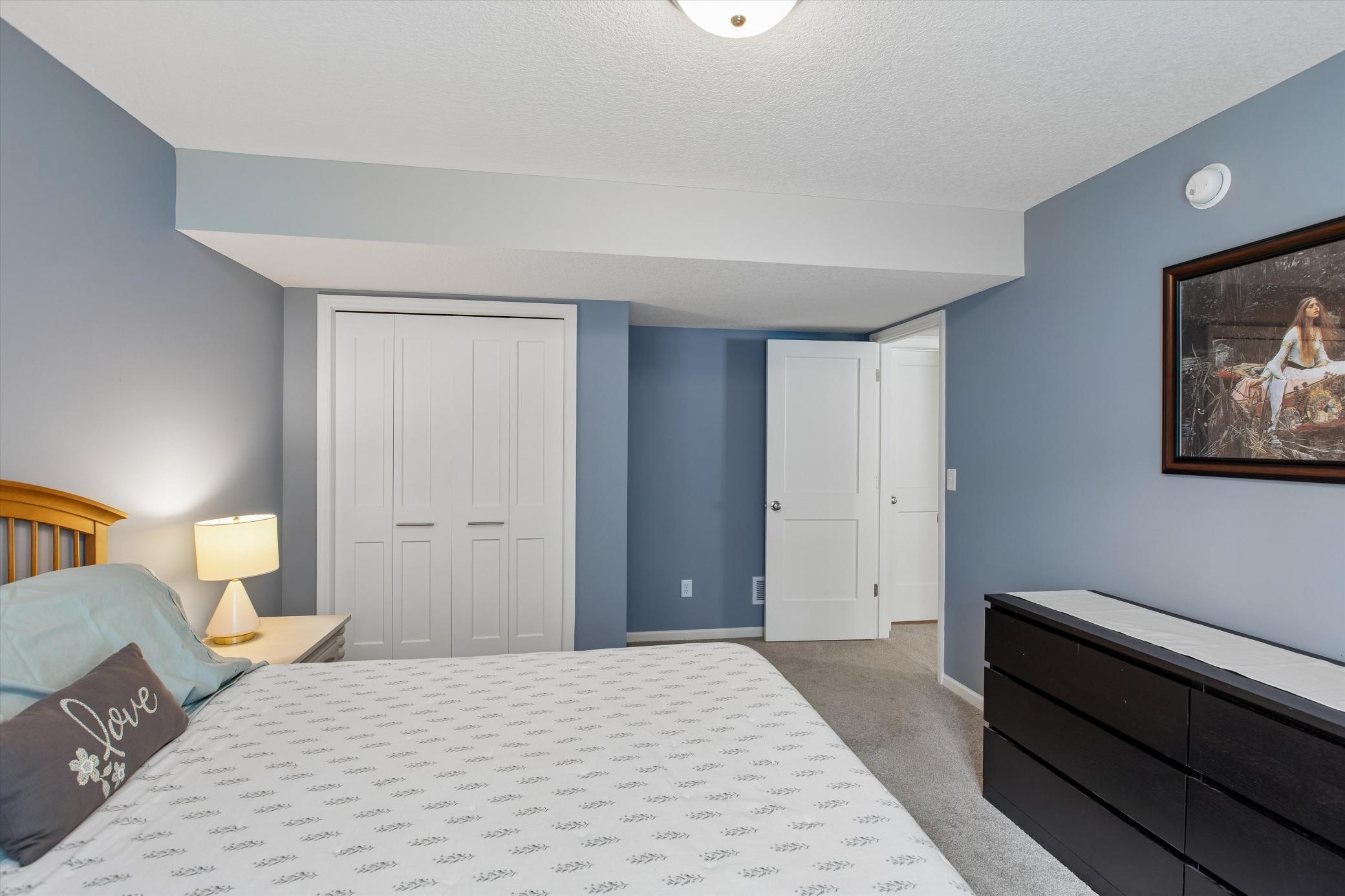 Spacious lower level bedroom