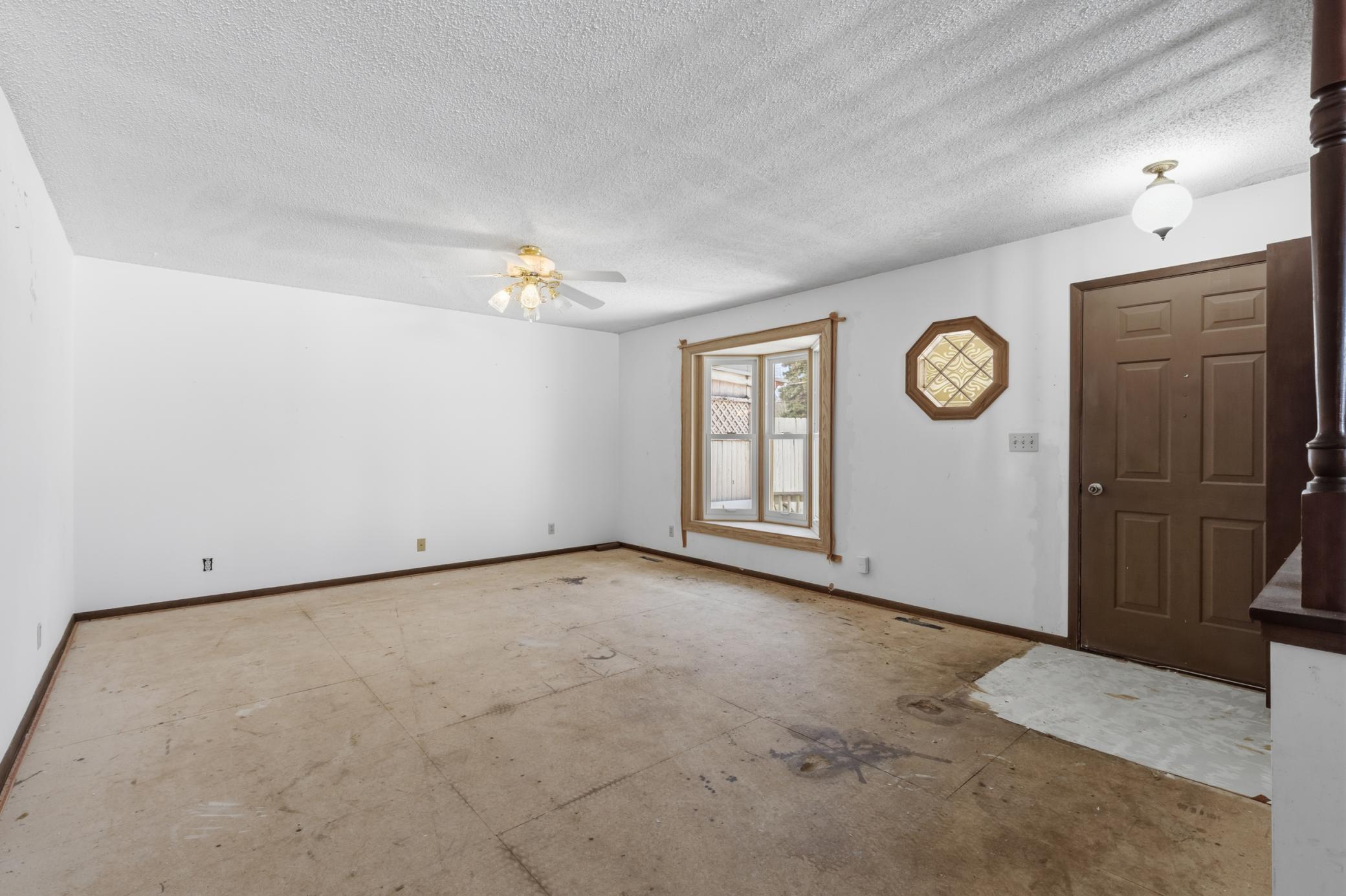 Main Level Living Room with Bay Window