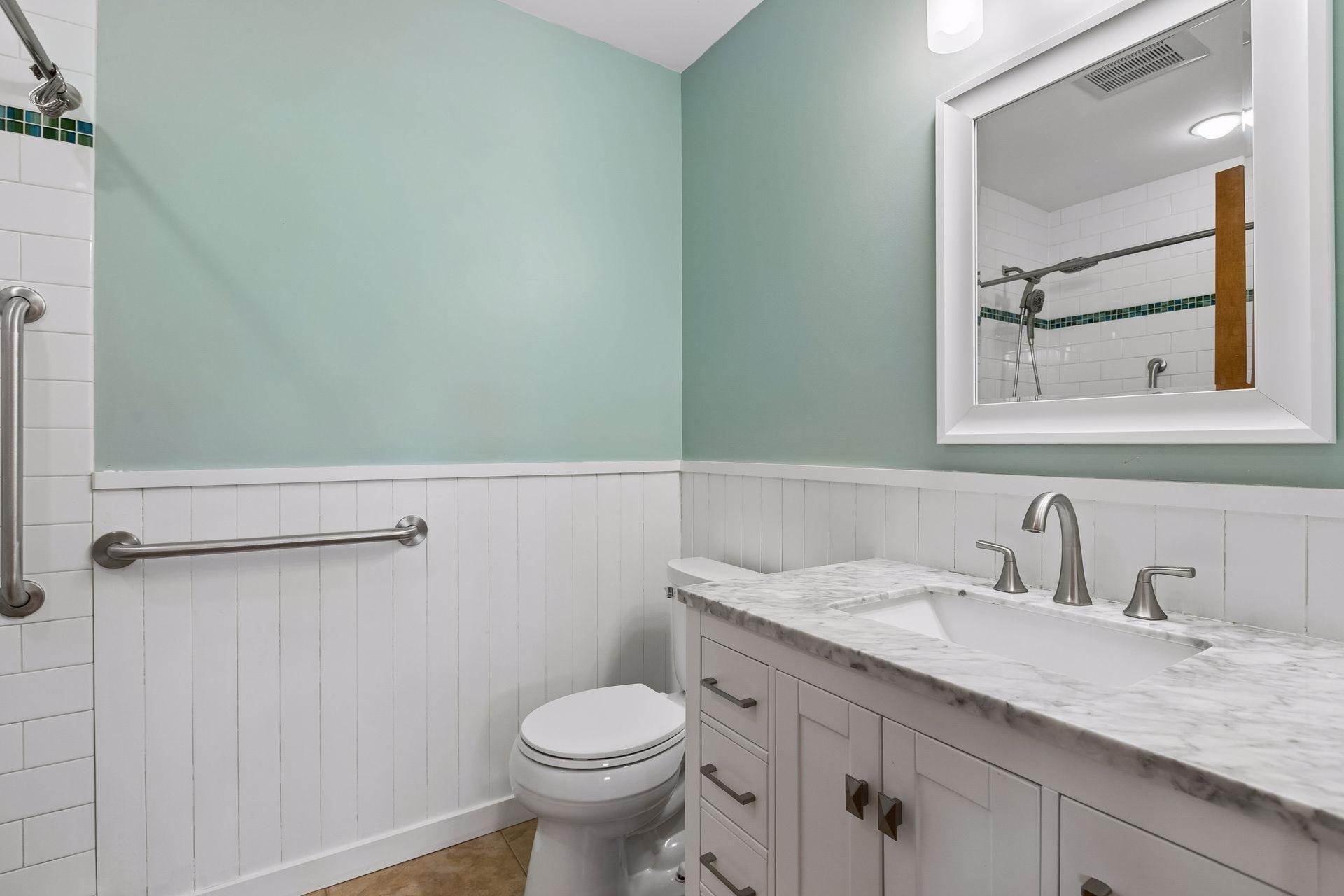 Main floor updated 3/4 bathroom.