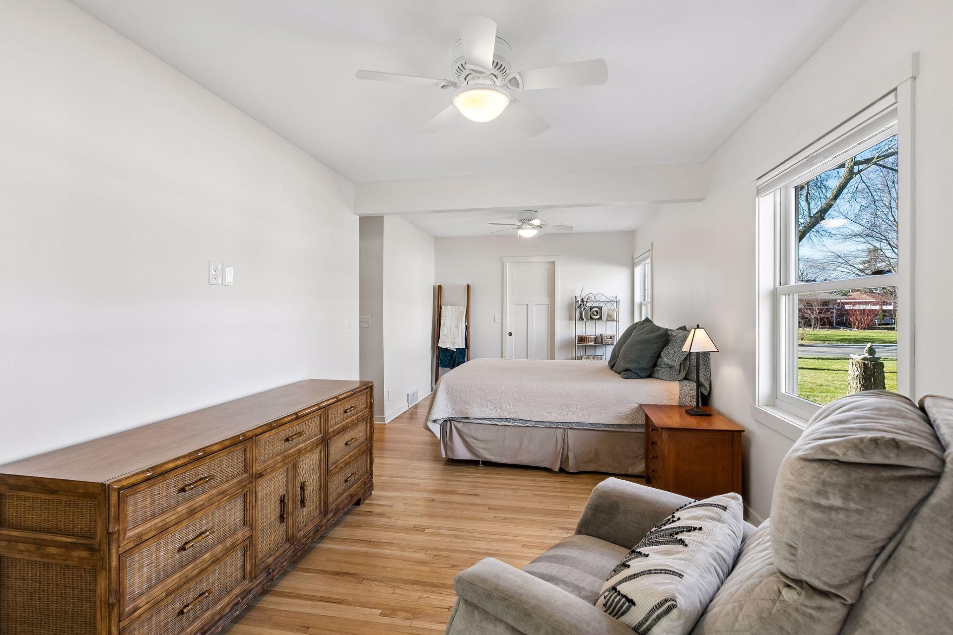 Another view of the primary with south and west facing windows.