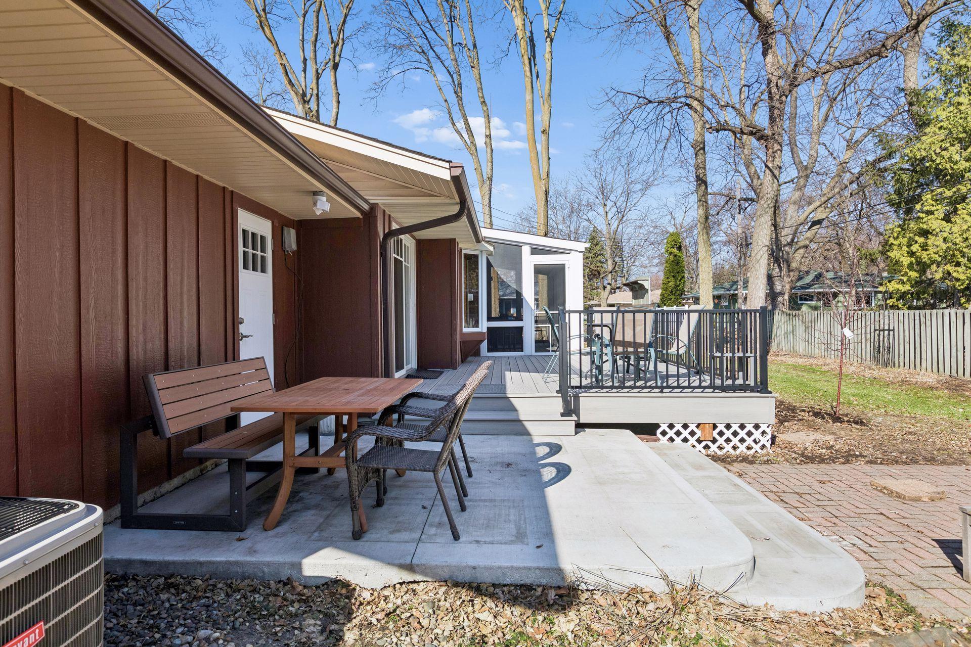 There is also a newer concrete pad off of the garage.