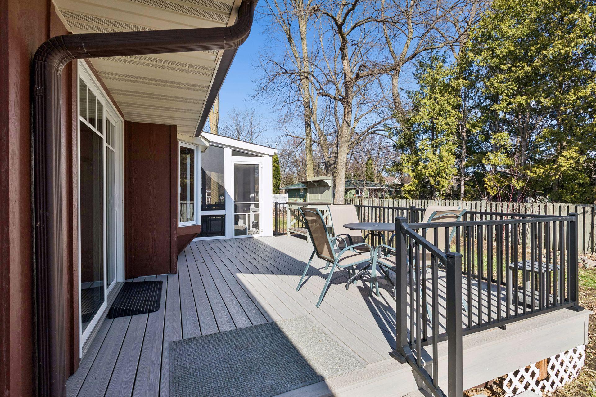 The newer patio doors here lead out to your deck/outdoor entertaining area.