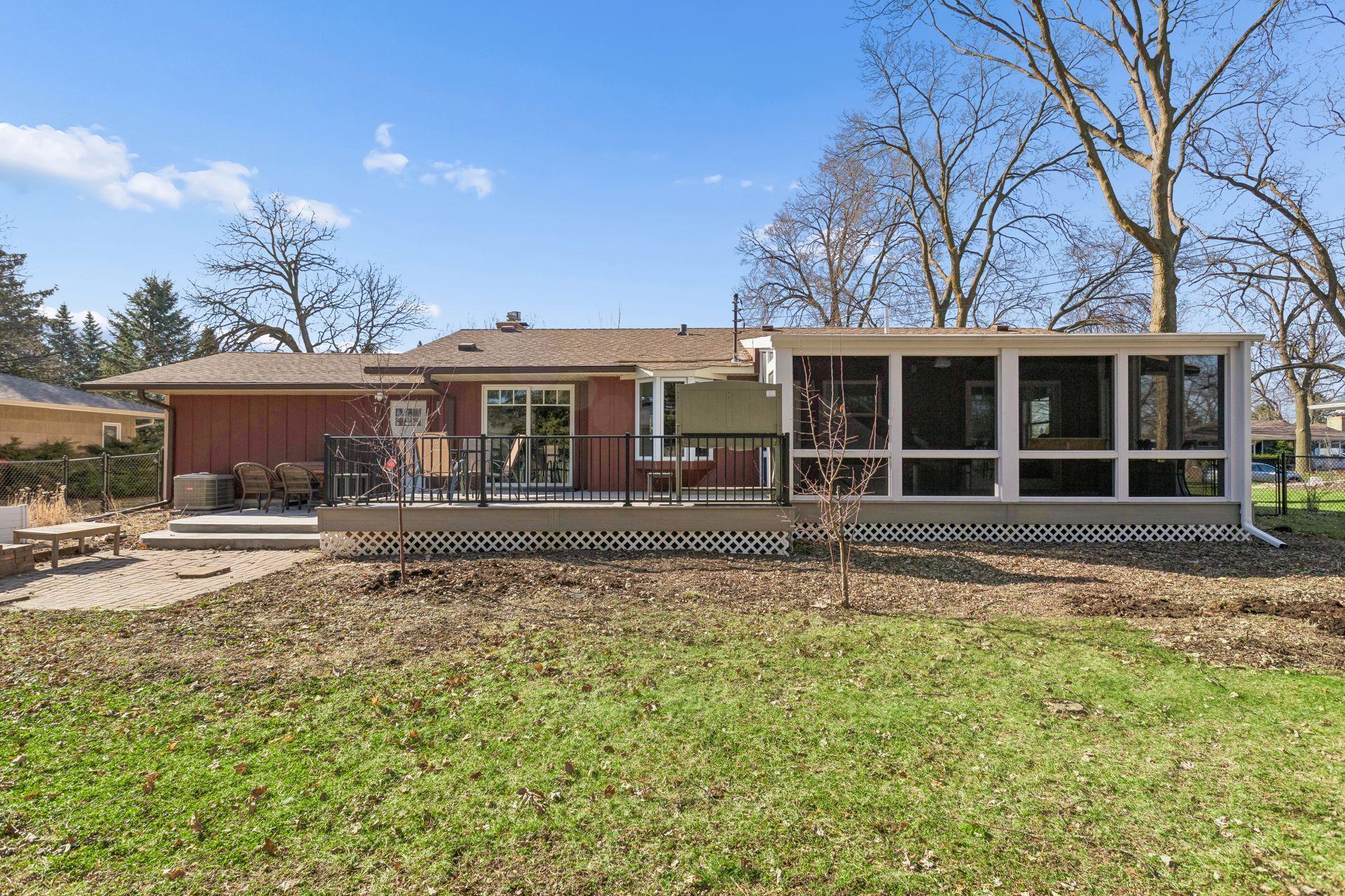 Rear exterior view of the home.