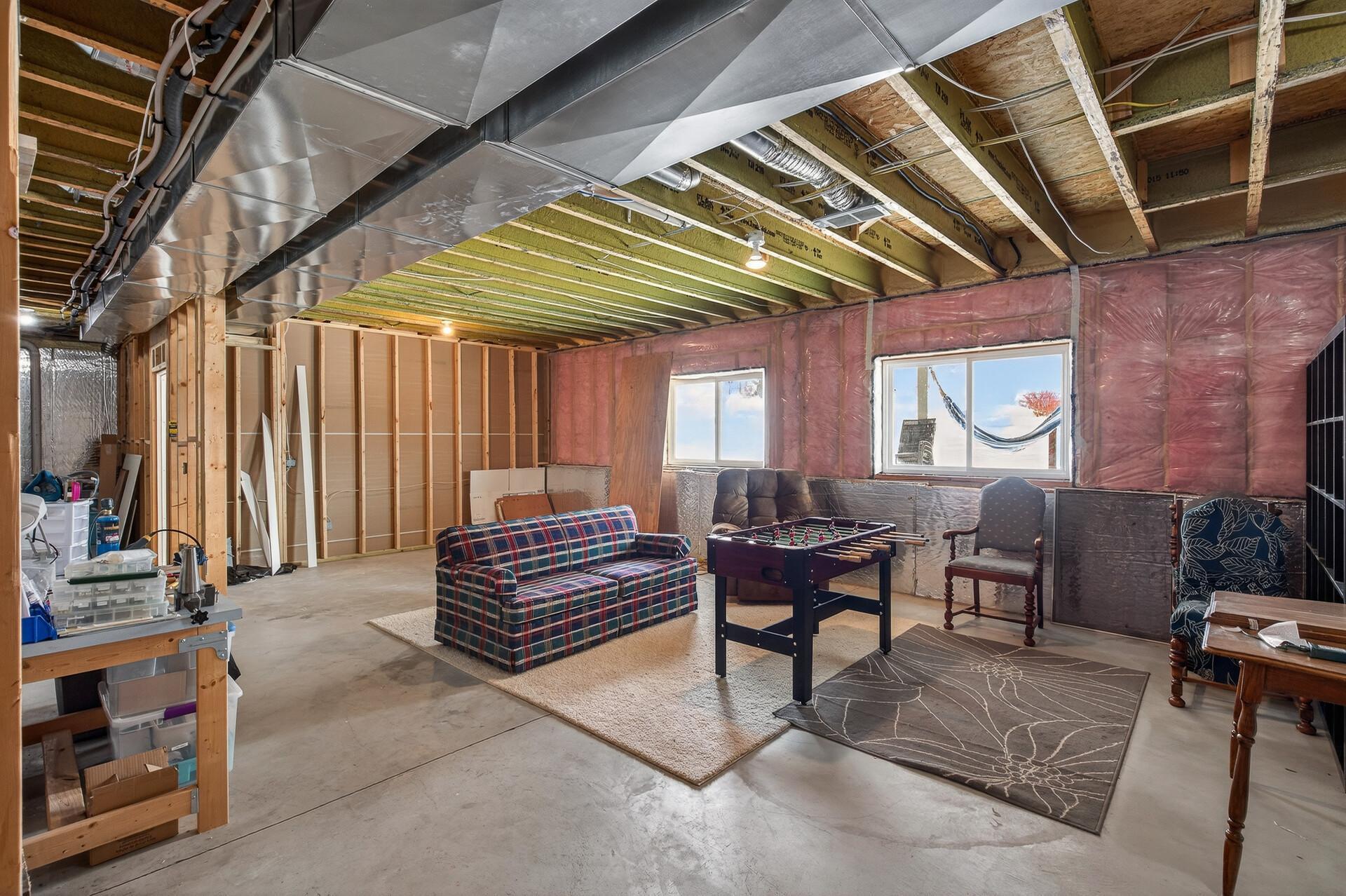 Over 1,100 sq available in the lower level with 3/4 bath rough-in