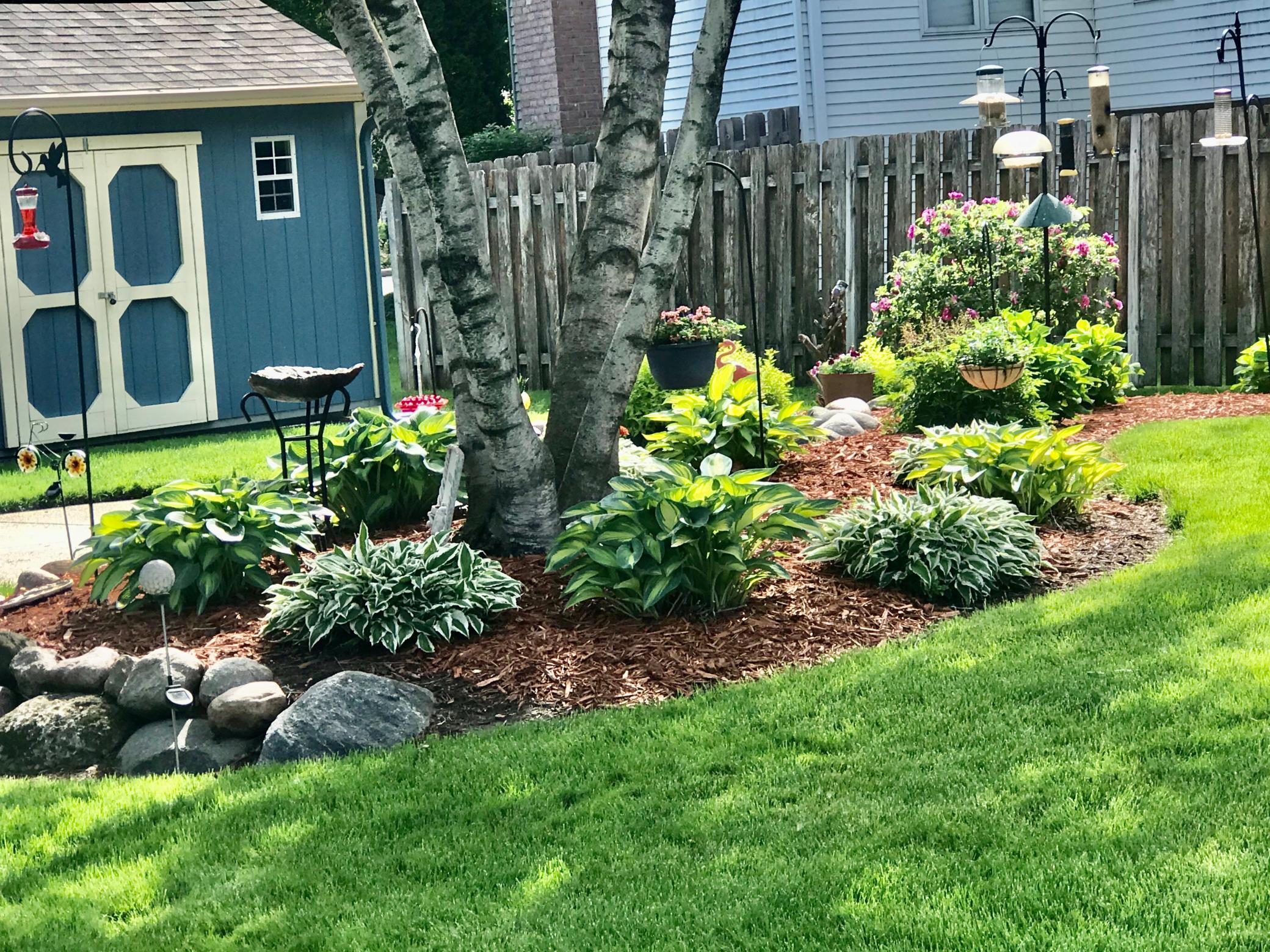 Prior years' photo - The lawn has a sprinkler system to help with watering.