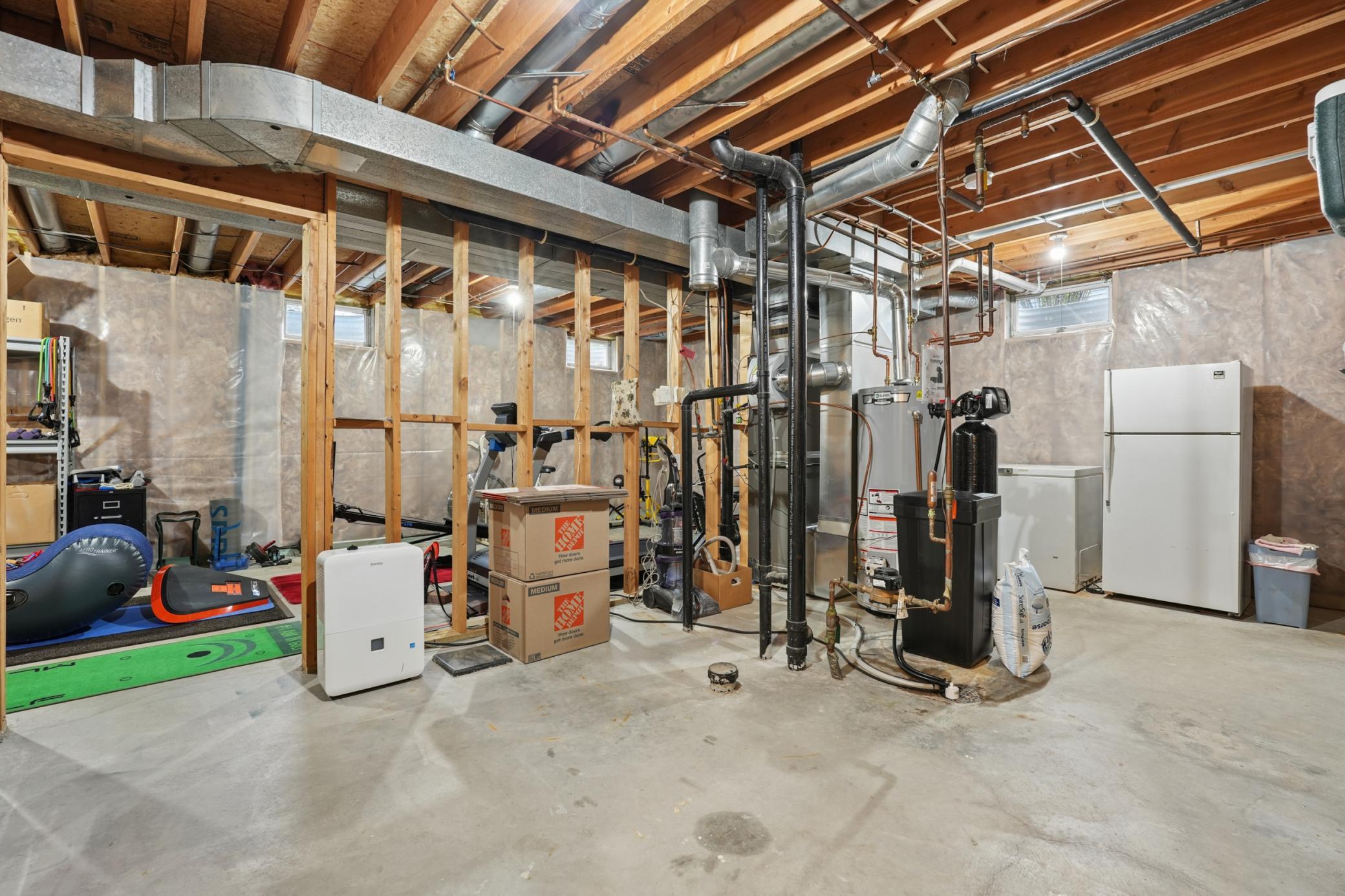 Unfinished Basement Utility Area