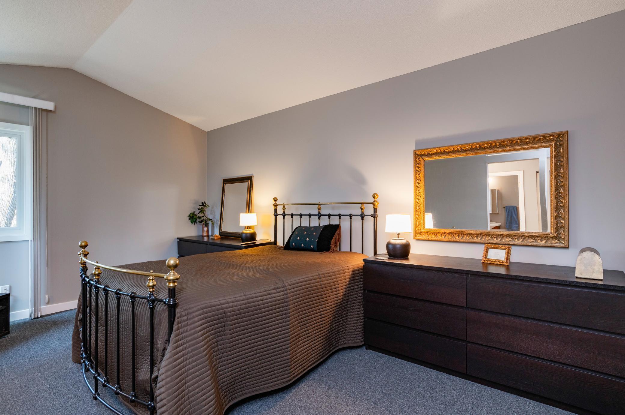 Spacious and vaulted Primary on suite.