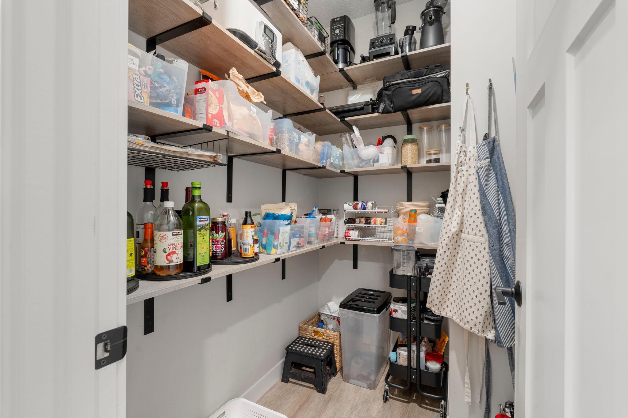 Very nice sized pantry off the kitchen and mud room