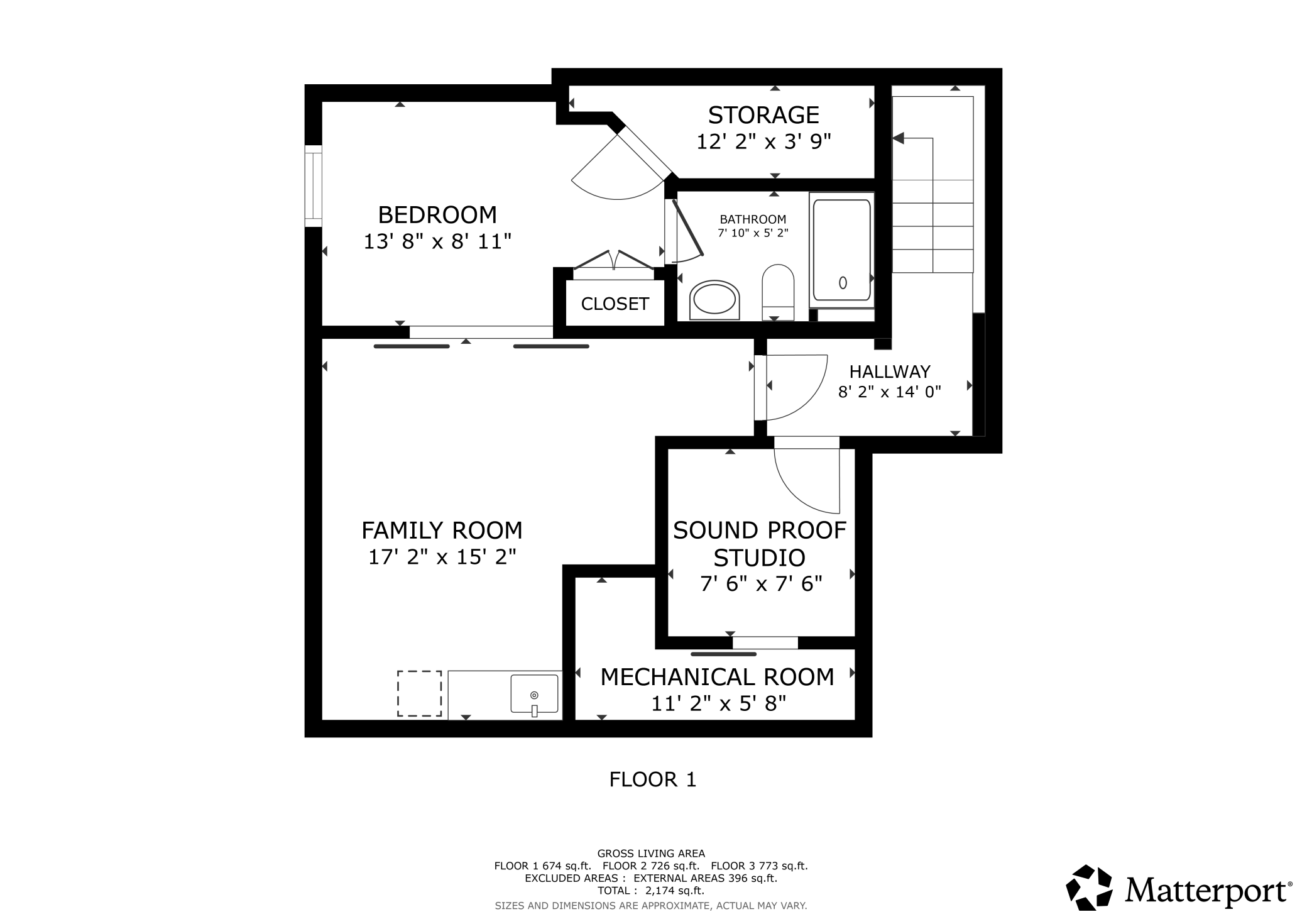 Basement or Short Term Rental Unit Floor Plan