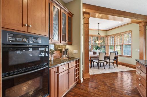 Thoughtfully designed butler’s pantry with a beverage station and prep area, enhancing both storage and entertaining convenience
