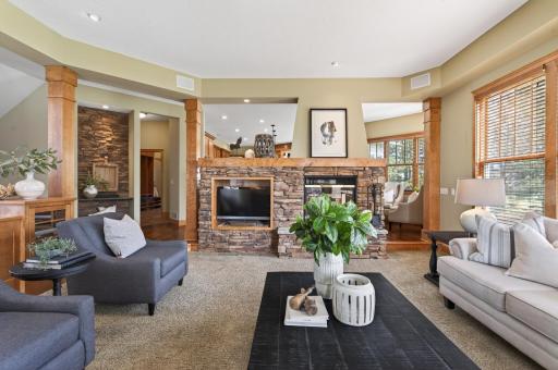 Sophisticated living area blending comfort and style