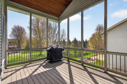 Three-season porch, fully prepped and wired for a hot tub, creating the perfect blend of indoor-outdoor relaxation potential