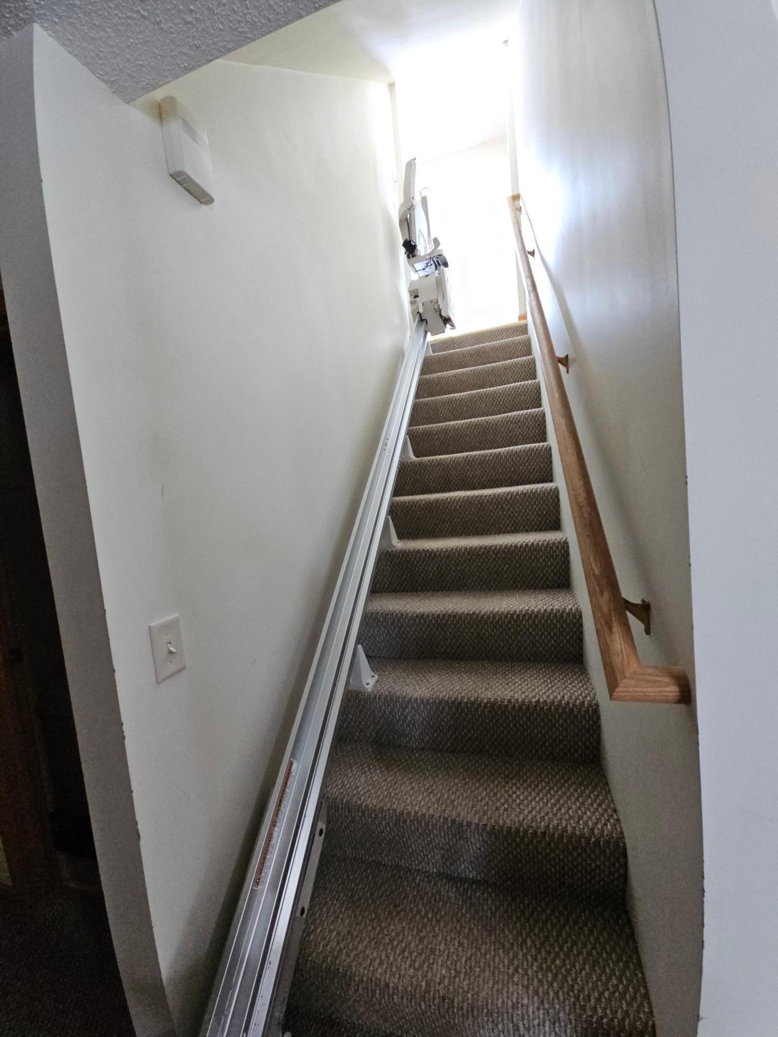 Lift chair from lower level to main level