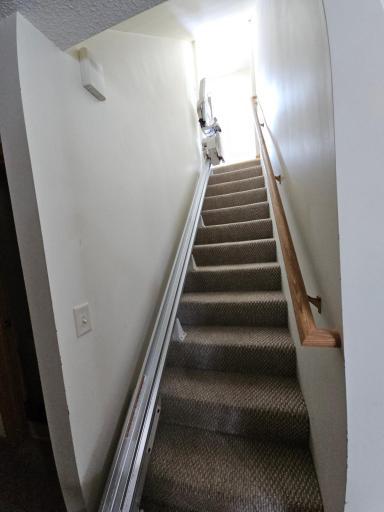 Lift chair from lower level to main level