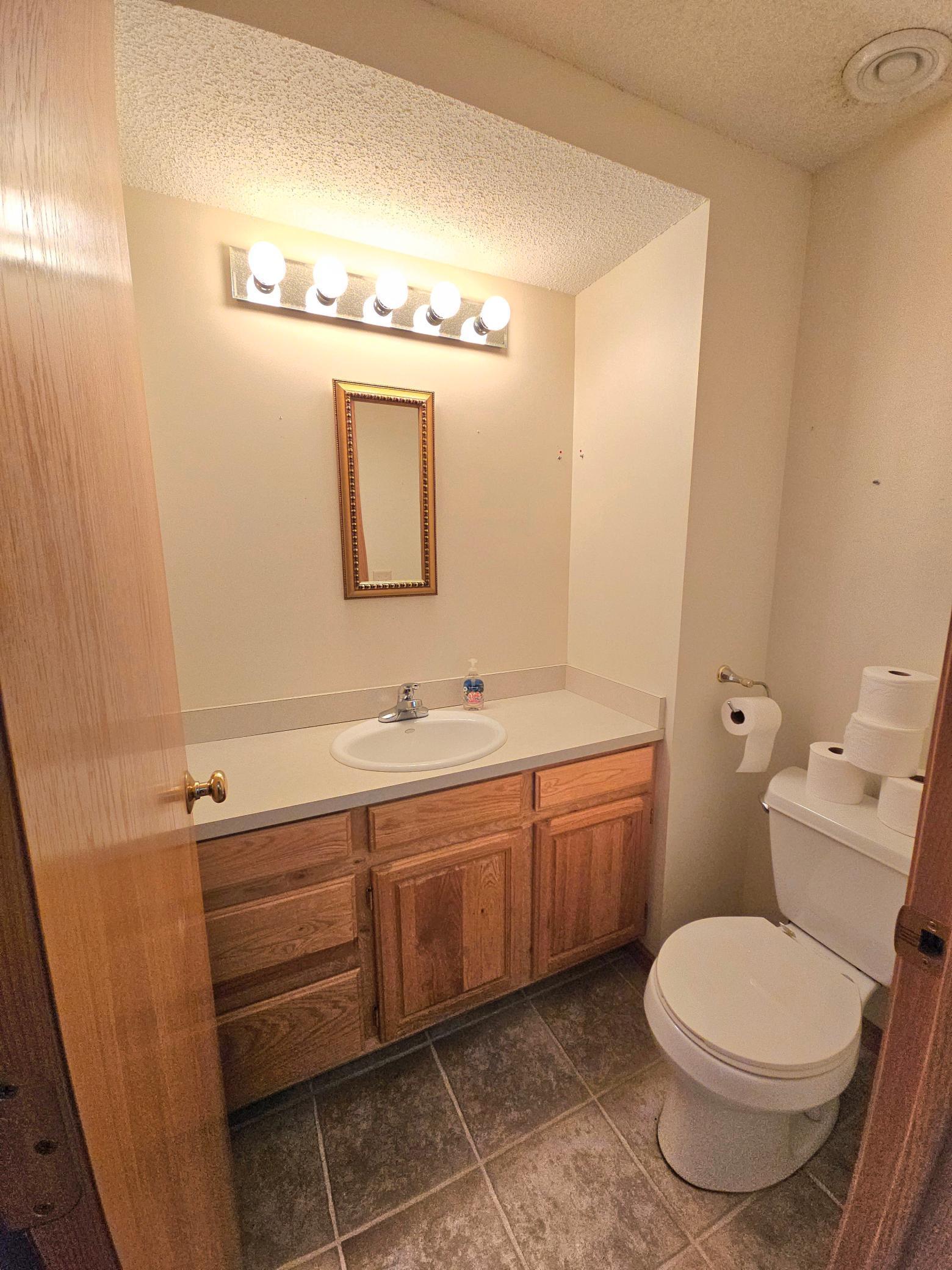 Lower level half bath