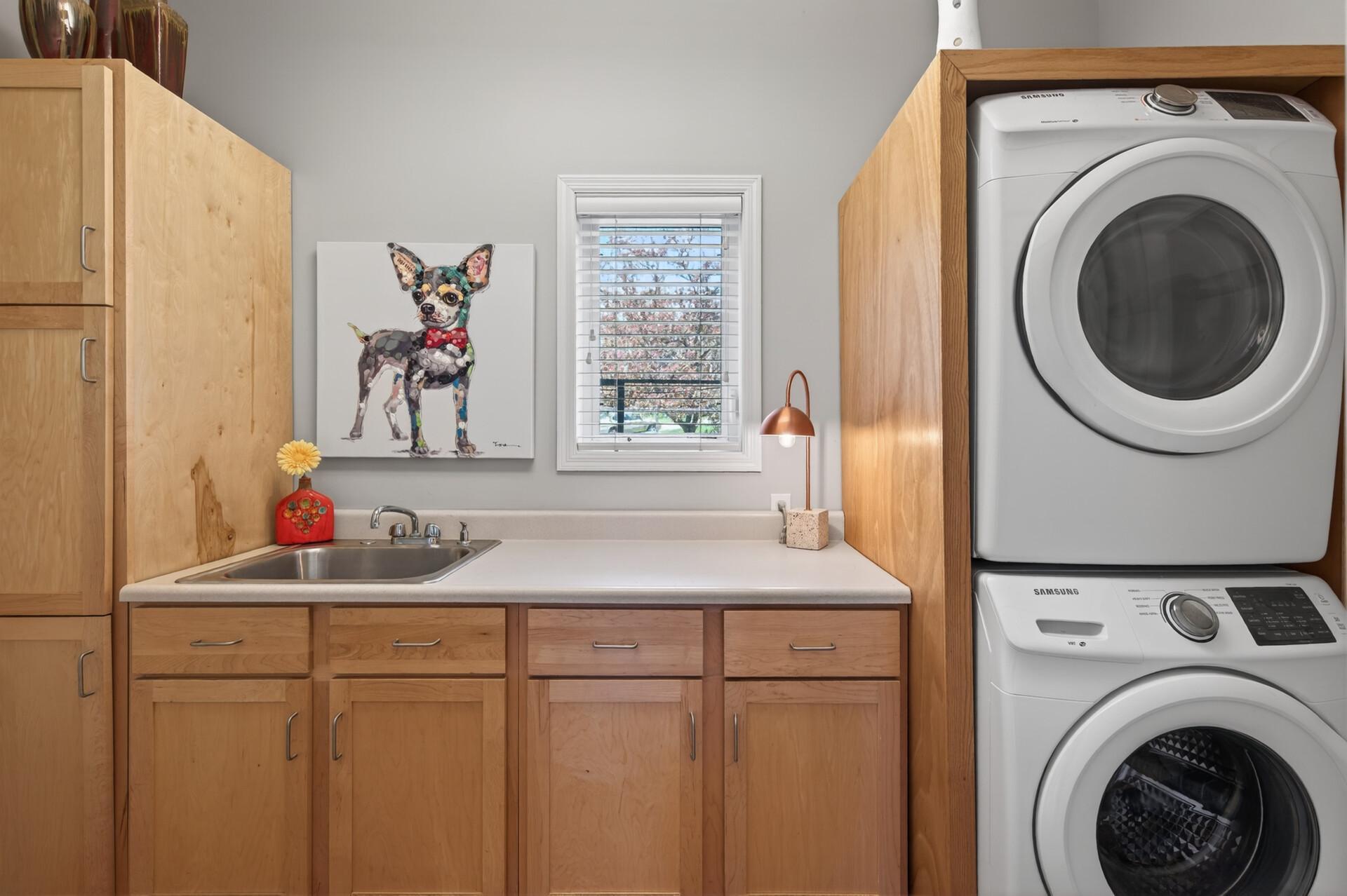 Laundry located on the main level