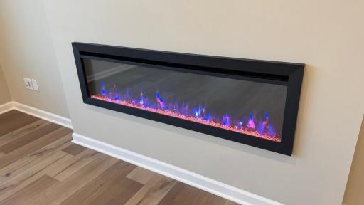 Multi Functional Electric Fireplace, choose the flame height, rock and flame color, can be for ambience or actual heat