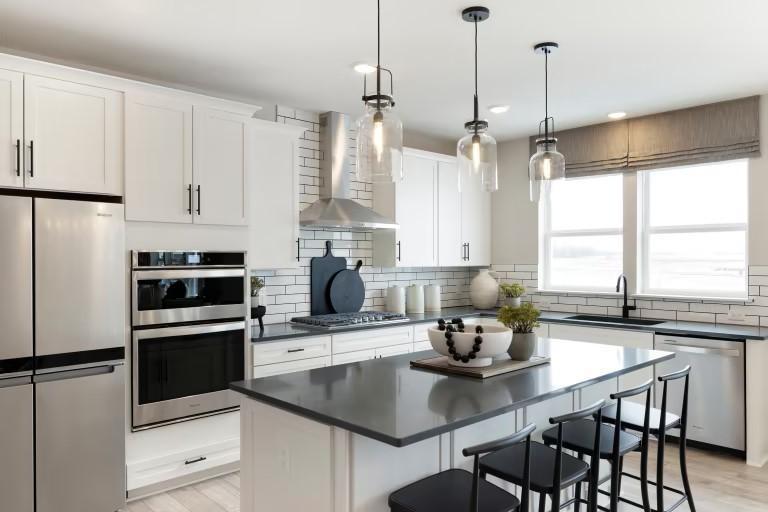 Kitchen with windows
