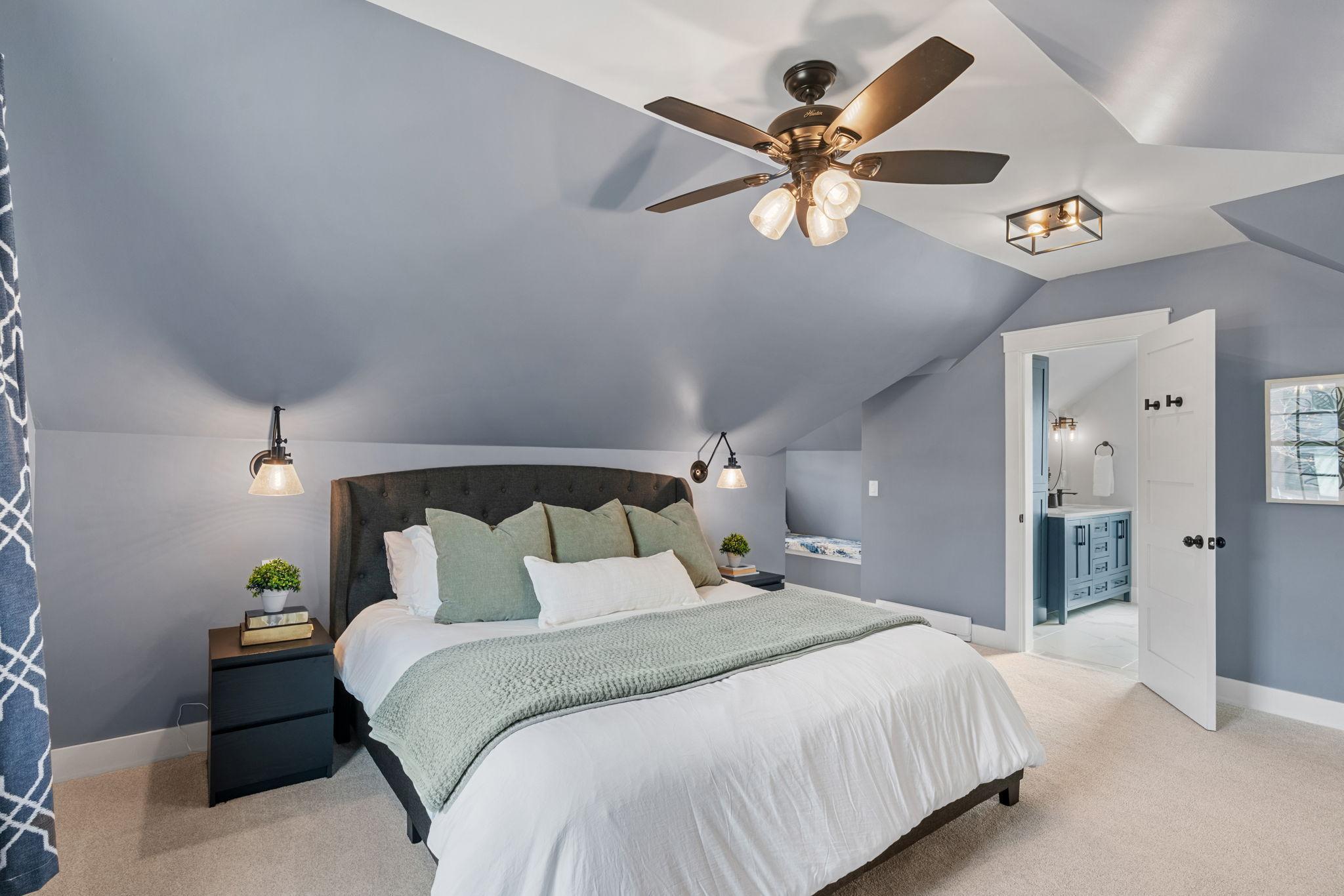 Room for a king size bed with plenty of space for night stands