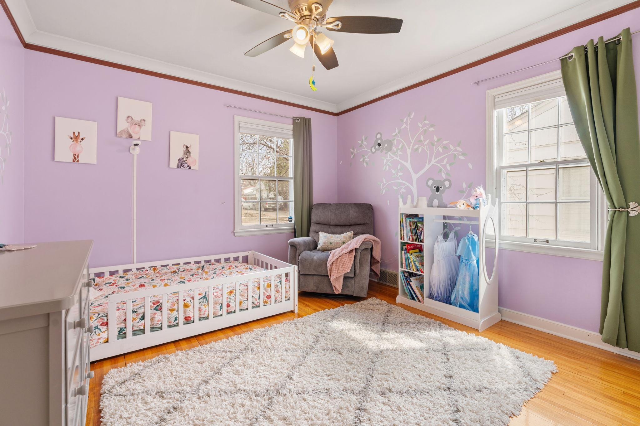 Nice size bedroom second of two main floor bedrooms