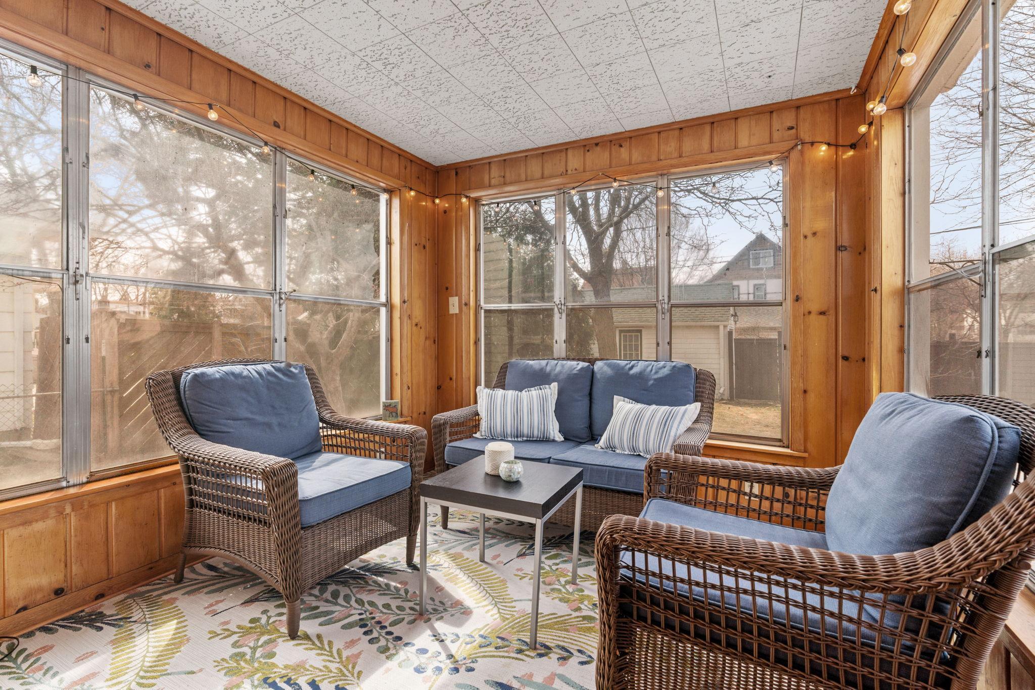 Enjoy mosquito free summers in the three season porch