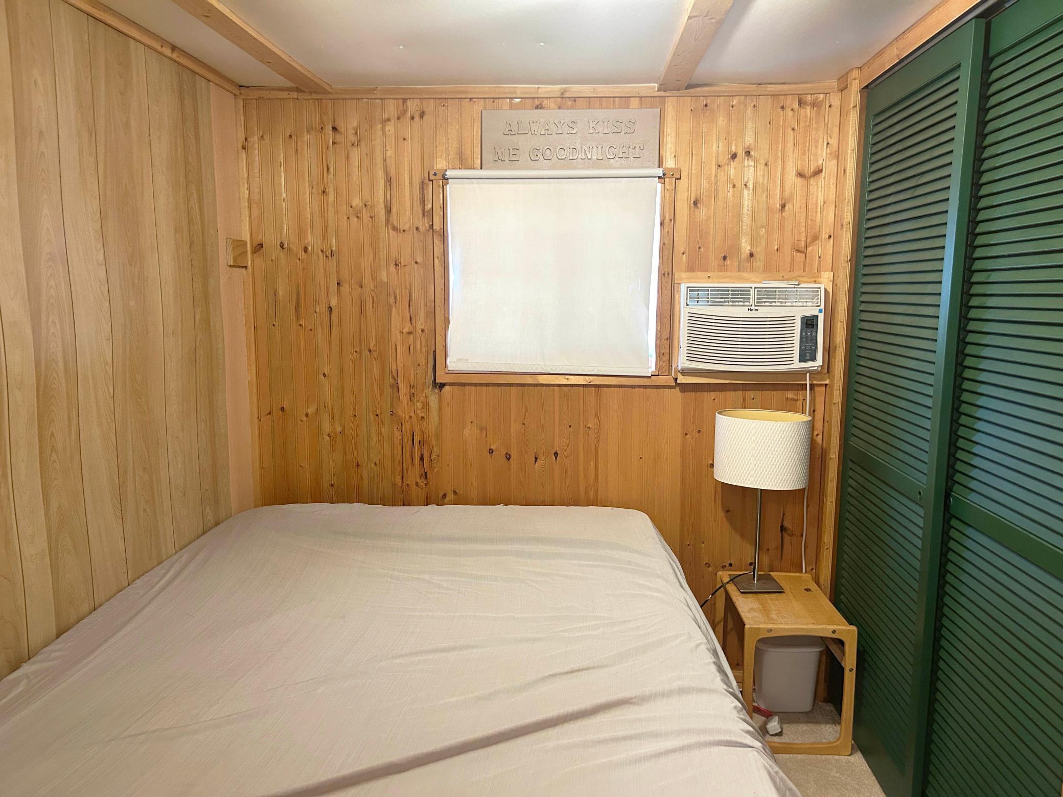 A look into the first bedroom.