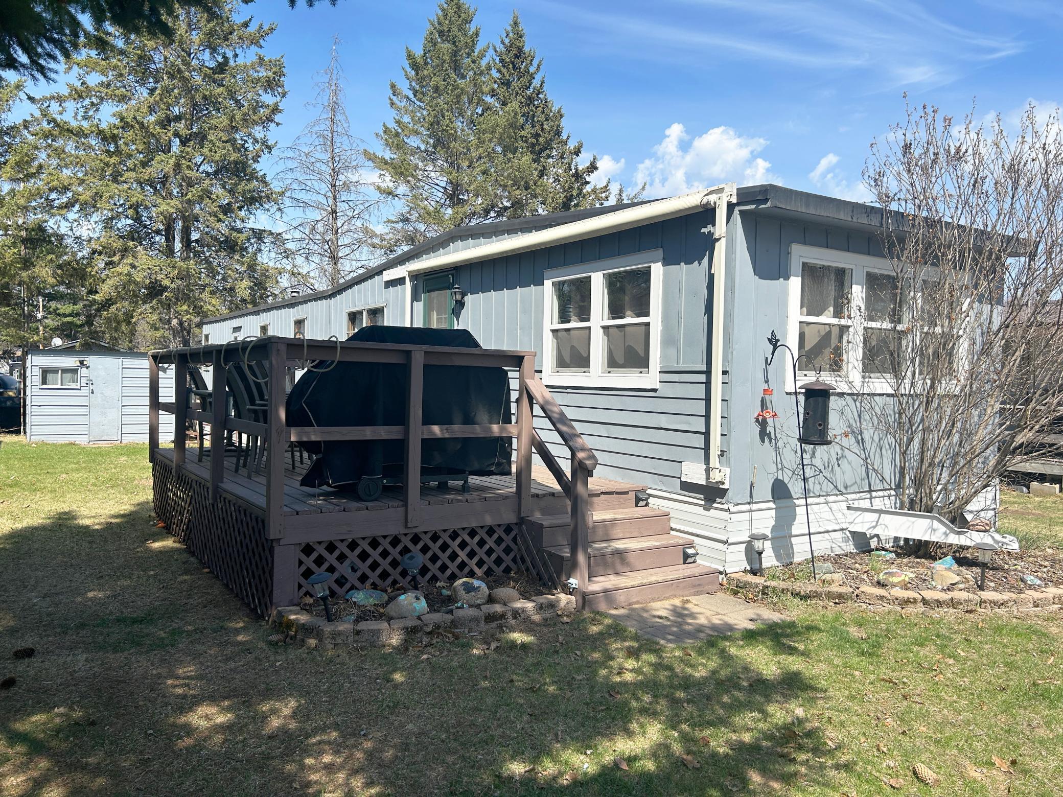 A shot of the cabin's exterior. Sizeable 10x16 deck for relaxing!