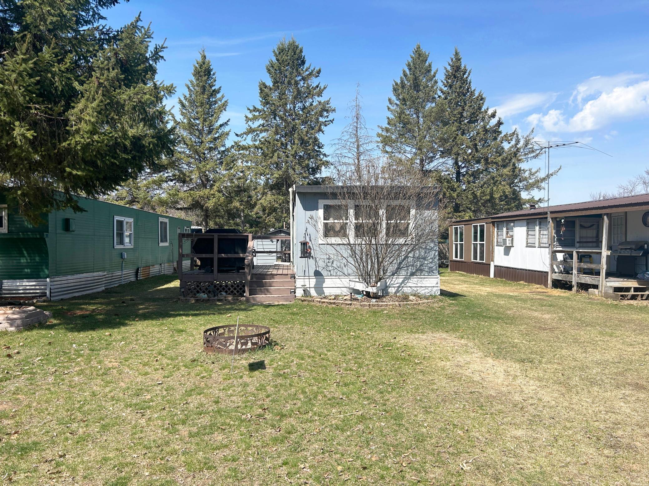 A wide shot of the lot.