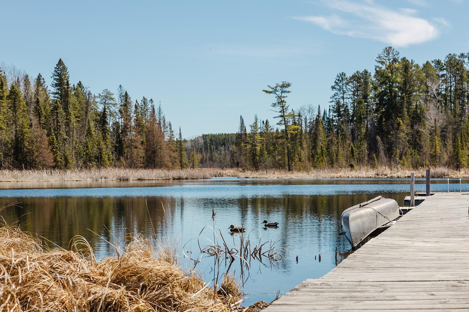 Doe Lake Looking Straight out from the Cabin