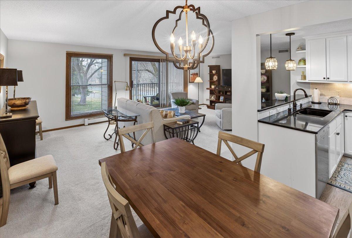 Dining is open to Living Room and Kitchen