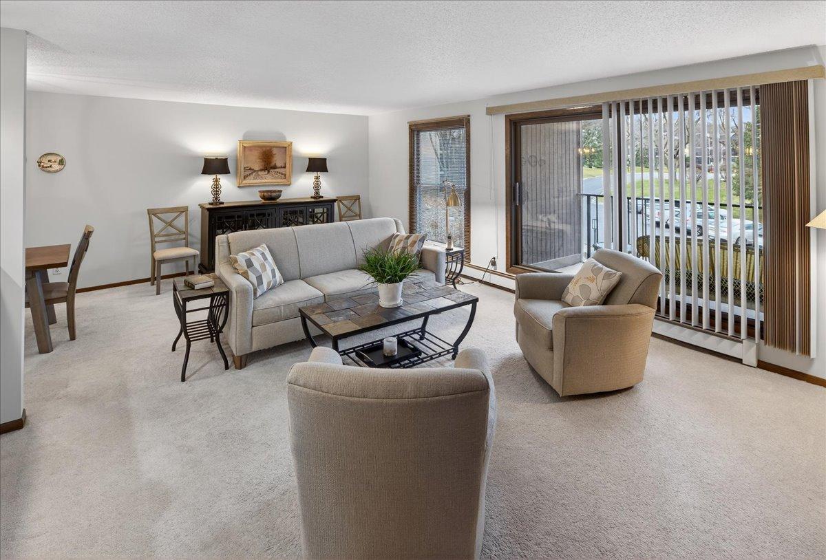 Living Room walks out to Balcony