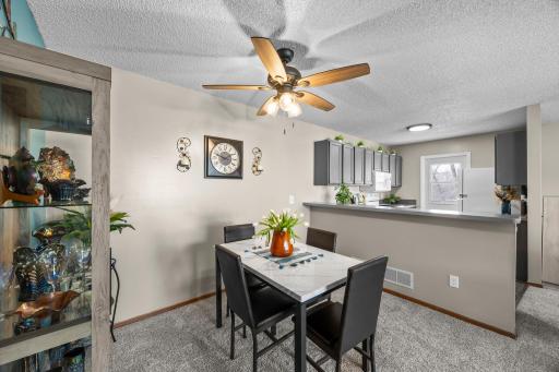 Breakfast bar in kitchen