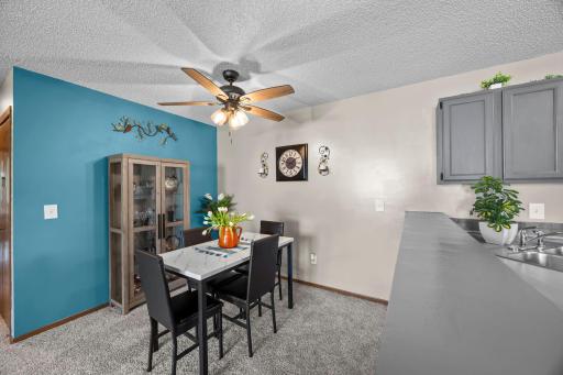 Ample room for table and dining